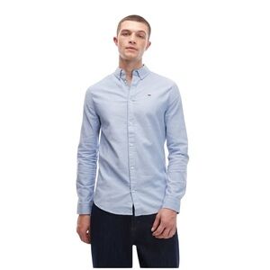 Tommy Jeans Slim Fit Stretch Oxford Shirt Light Blue Size Small